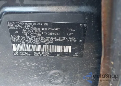 2016 Toyota Rav4 Le from USA, damaged, VIN JTMBFREV2GJ053240